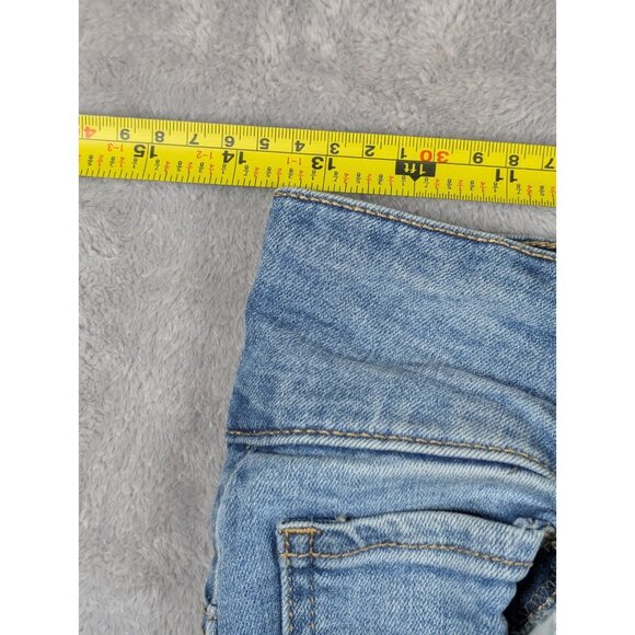 C'est Toi High Rise Jeans Womens Size 11 29 Light Wash Distressed Modern - Picture 5 of 11